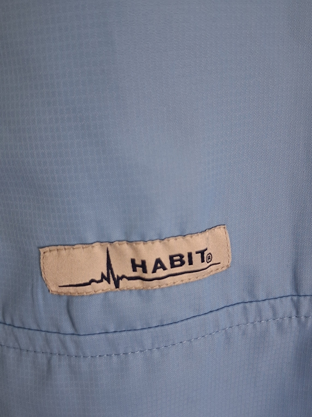 Habit Light Blue Performance Fishing Shirt Jacket Mens Medium - Picture 10 of 10